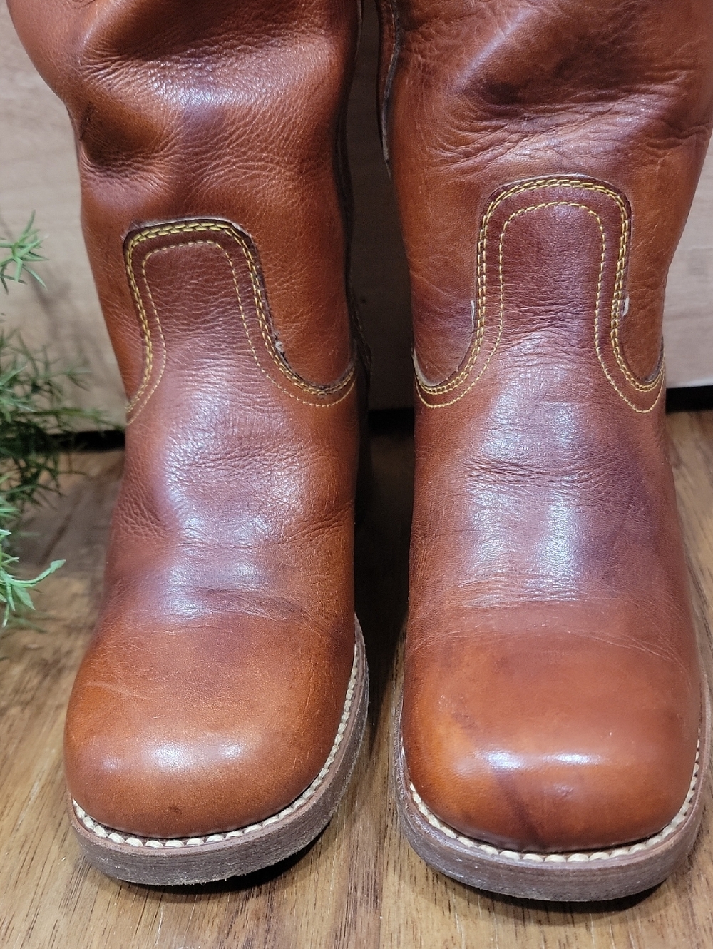 VintageLeather Longhorn Campus Style Boots 5.5 - Picture 3 of 15